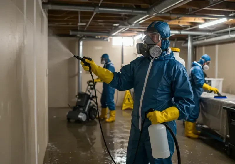 Basement Sanitization and Antimicrobial Treatment process in Hammond, LA